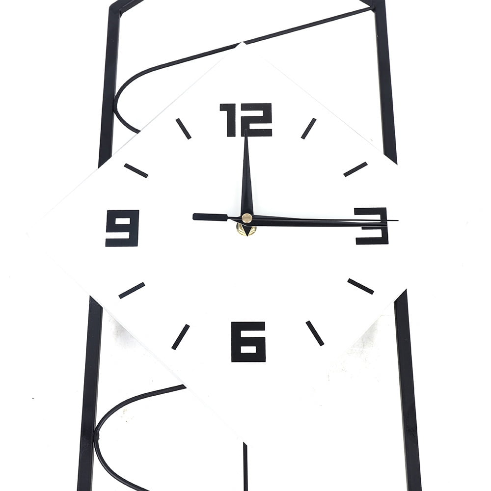 ANQIDI Modern Rectangle Wall Clocks Large Silent Pendulum Wall Clock Creative Home Decor Clock for Living Room Bedroom