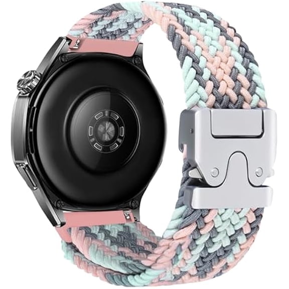 xixishop Nylon Braided Bands Compatible with Samsung Galaxy Watch 7 Band 6 5 4 Active 2 40mm/44mm, Galaxy Watch(46mm)/ Galaxy Watch 3(45mm)/ Gear S3 Frontier/Classic, 20mm & 22mm Elastic Watch Strap