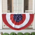 thumbnail image 2 of Bunting Embroidery American Independence Day Half-round Flag, 2 of 7