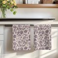 thumbnail image 7 of Purple Floral Kitchen Towels Set of 3, Spring Plants Flowers Vintage Rustic Absorbent Dish Towels for Kitchen, Microfiber Hand Towel, Quick Drying Tea Towel for Cleaning Decorative Dishcloths, 7 of 7