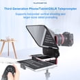 thumbnail image 3 of Telepromter Bestview T3 Mejorado Smartphone / Tablet / DSLR Cámara Teleprompter Prompter con anillo adaptador de lente de control remoto Soporta lente ultra gran angular para voz en el escenario Trans Besview Telepromter, 3 of 7