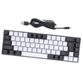 thumbnail image 1 of Clavier de Jeu Filaire, Clavier de Jeu à Membrane Rétroéclairée RVB, Mini Clavier Compact 68 Touches avec Touches Multimédias, Clavier Ergonomique pour Ordinateur Portable PC, 1 of 7