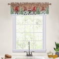 thumbnail image 2 of Abtel Christmas Kitchen Valance Cafe Tier Xmas Short Curtain Slot Top Window Treatments Rod Pocket Window Drapes I 1pc-Top Valance: W:18''x H:54'', 2 of 3