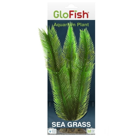 UPC: 0046798782773 | GloFish Sea Grass Plant Aquarium Décor Green Medium Fluorescent Under Blue LED Light