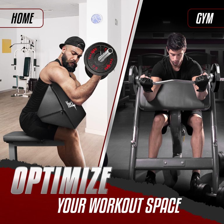 Yes4All Compact Preacher Curl Pad Bench, Black - Walmart.com