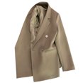 thumbnail image 5 of Yigetop Spring Blazer Women 2025 Women's Casual Solid Color Suit Jacket Lapel Keep Warm and Slim Loose Long Sleeve Fashion Cardigan Coat Blazer Dress for Women Khaki XL, 5 of 7