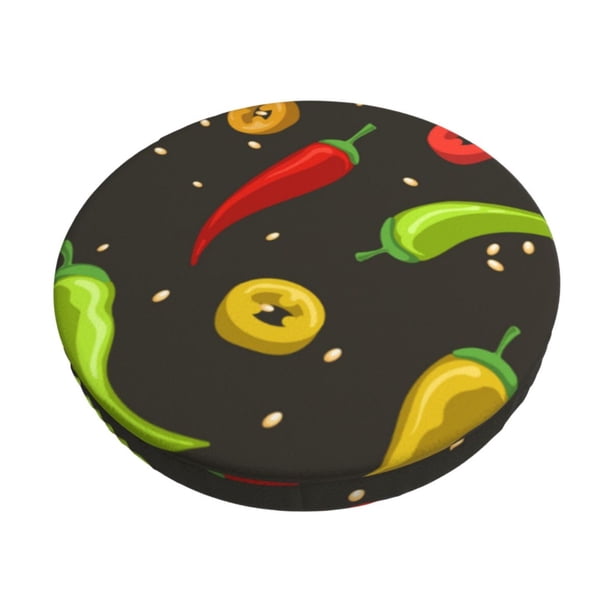 Balery Chili2 Fundas de asiento para taburete de bar redondo de tela de terciopelo ajustables que protegen de arañazos y manchas para sillas de 14 a 17 pulgadas.-13 inch