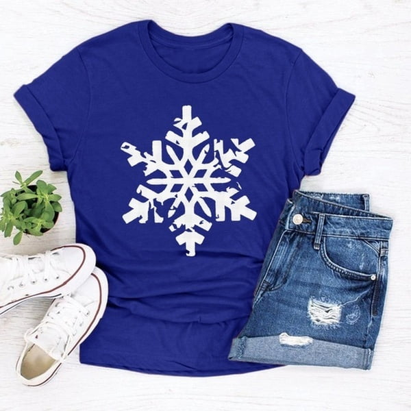 Lovaru - Women Tops Snowflake Shirt Christmas Shirts Blouse - Walmart ...