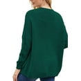 thumbnail image 4 of QWZNDZGR Womens Open Front Long Sleeve Chunky Knit Cardigan Sweaters Loose Outwear Coat, 4 of 4