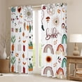 thumbnail image 2 of Boho Rainbow 30%-50% Blackout Curtains Cute Dreamcatcher Curtains, Cartoon Sun Moon Bohemian Stripes Curtains & Drapes Botanical Leaves Flowers Window Curtains 52Wx84L, 2 of 6