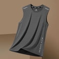 thumbnail image 4 of LEKWK Tank Tops Men Big and Tall Quick Dry Lightweight Athletic Tops Muscle Breathable Loose Fit Solid Workout Shirt Summer Gym Running Fitness Outfits, 4 of 7