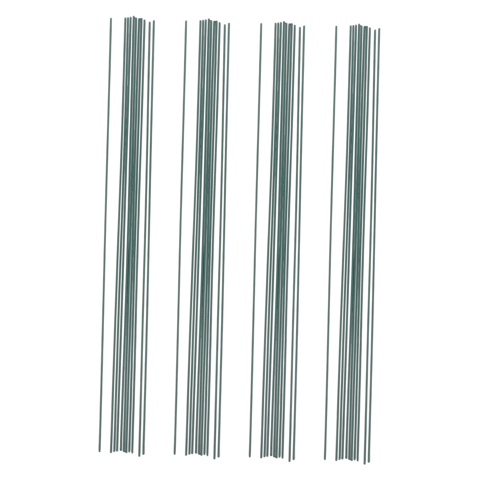 DEEPCRAFF 180Pcs Green Iron Flower Wire Stems for Craft Floral Wire for Artificial Flower Arrangements and Bouquets