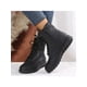 thumbnail image 4 of Oucaili Botas Cortas Con Punta Redonda Y Antideslizantes Para Mujer Botines Planos Zapatos De Moda Para Caminar, 4 of 8