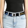 thumbnail image 5 of DC Comics Belt, Seatbelt Buckle Belt, DC Batman Villain the Penguin Poses and Title Logo Black, 34 to 52 Inches, 5 of 9