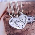 thumbnail image 2 of UDIYO 3Pcs Women's Best Friends Forever Heart Shape Jewelry Friendship Necklace Set, 2 of 5