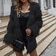 thumbnail image 4 of Abrigo de piel sintética cálida para mujer, chaqueta de invierno con cuello en V, ropa de abrigo sólida Fridja BV0+3220, 4 of 7