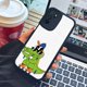thumbnail image 4 of Agregue un toque de diversión: funda de teléfono plateada mate de doble capa con estampado gráfico caprichoso para iPhone 15 Pro Max 14 13 12 Pro 11, 4 of 4