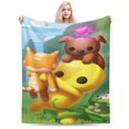 thumbnail image 1 of Manta de dibujos animados Wobbly Life, manta de vellón ultra suave y acogedora de lujo para sofá cama, mantas de franela cálidas para todas las estaciones, ropa de cama para niños, niñas, 40 x 30, 1 of 7