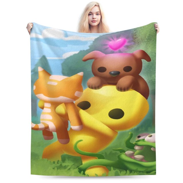 Manta de dibujos animados Wobbly Life, manta de vellón ultra suave y acogedora de lujo para sofá cama, mantas de franela cálidas para todas las estaciones, ropa de cama para niños, niñas, 40 x 30
