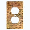 thumbnail image 2 of Metal Light Switch Plate Outlet Cover (Image of Rusty Metal Letter Damask LET001), 2 of 13