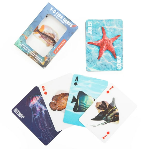 Kikkerland Fish 3-D Playing Cards