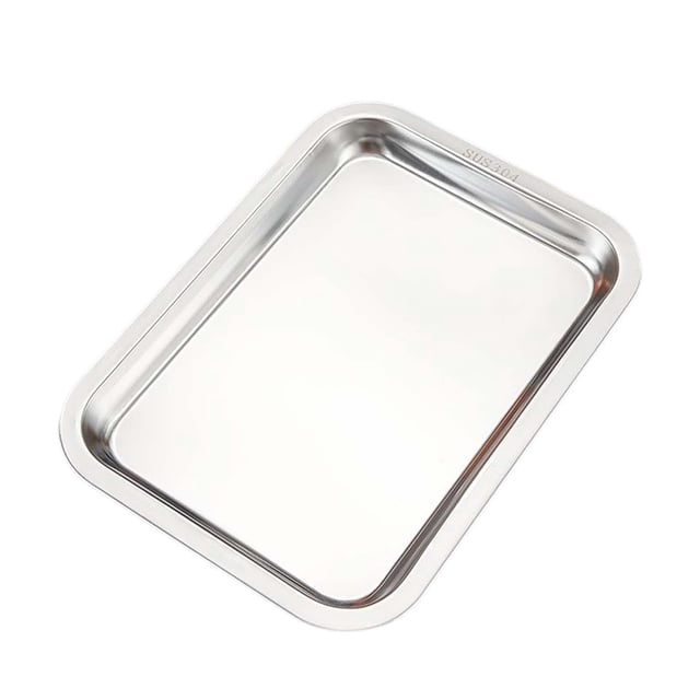 yuksok Baking Tray Cookie Sheet Oven Tray, Rectangular Decorative Mirrored Serving Tray 32cmx22cmx2.5cm