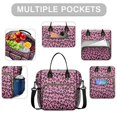 thumbnail image 2 of Pink and Black Of Leopard Print Womens Lunch Box for Work,Insulated Large Lunch Bag for Tween and Teen,Loncheras Para Mujer,Leakproof Adult Lunch Bag for Work,Beach,Travel,Picnic,Camping, 2 of 5