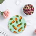 thumbnail image 4 of RYLABLUE Pineapple Set of 6 Round Coaster for Drinks, Absorbent Ceramic Stone Coasters Cup Mat with Cork Base for Home Kitchen Room Coffee Table Bar Decor, 4 of 5