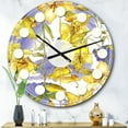 thumbnail image 2 of Designart 'Retro Handdrawn Poppies V Mid-Century Modern Wall Clock, 2 of 4