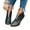 Black, variant on huanledash Women Casual All-matched Thick Heel Pointed Toe V Shaped Slip-on Ankle Boots