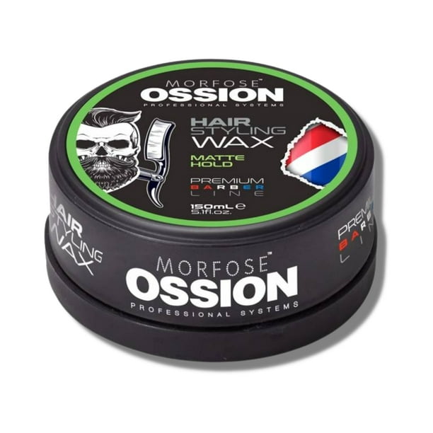 Morfose Barber Wax (5.30 onzas (paquete de 1) cera para peinar el cabello premium de fijación extra para hombres Brillo natural Fácil aplicación Ideal para varios estilos Fragancia agradable