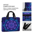 thumbnail image 4 of 16inch Laptop Briefcase, Business Laptop Bag with Detachable Strap & Padded Compartment, Water-Resistant Polyester，A Purple and Blue Patterned, 4 of 8