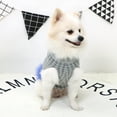thumbnail image 2 of Cotton Dog Clothes Knit Sleeveless Pet Sweater Skirt Chihuahua Bulldog Waistcoat Cute Cat Pullover Fashion Houndstooth Warm Fall, 2 of 7