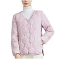 thumbnail image 3 of Juebong Puffer Vest Women V Neck Lightweight Button Down Fall Jackets Warmth Puffy Outerwear Quilted Gilet Winter Pocket Coats Pink,XXL, 3 of 4