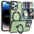 thumbnail image 1 of Beiyoyo Strong Magnetic Case for iPhone 12, [Compatible with MagSafe] [Military Drop Protection] Skin-Friendly Touch Shockproof Protective Slim Phone Cover 6.1 inch,Dark Green, 1 of 6
