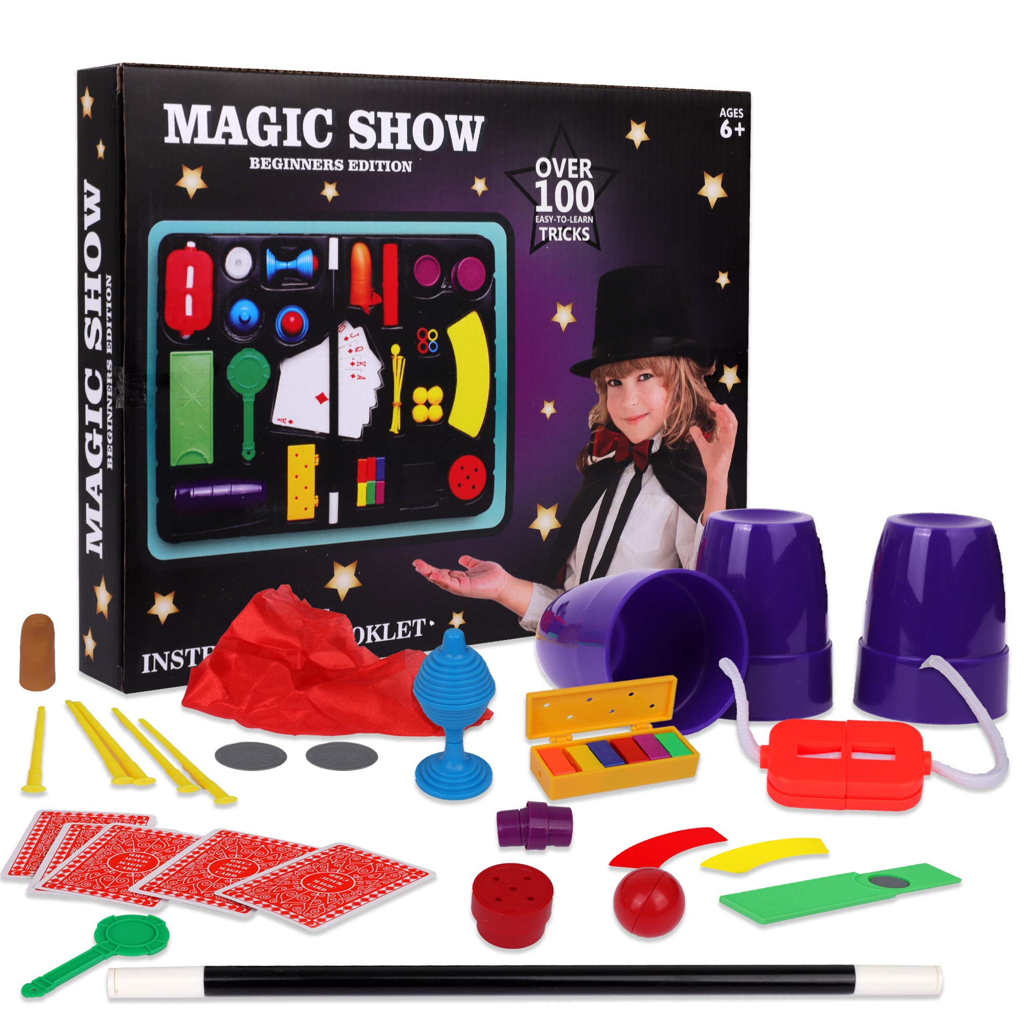 Heyzeibo Magic Kit for Kids - Magic Tricks Games Toy for Girls  & Boys, Magician Pretend Play Dress Up Set with Magic Wand & More Magic  Tricks, Instruction Manual, for Beginners