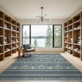 thumbnail image 2 of ODIKA 9'x12' Washable Area Rug Front Covering Geometric Interlocking Motif Horizontal Halloween for Dining Room, Basement, Large Office, Non-Slip Chair-Friendly, 2 of 7