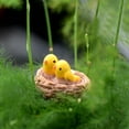 thumbnail image 4 of Ruanlalo 2Pcs Mini Birds with Nest Garden Resin Art Craft Home Decor Desktop Ornament, 4 of 5