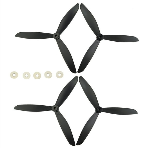 4x Tres hélices para S70W HS100 UVA Helicopter - Negro