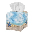 thumbnail image 7 of ZUXONGSY Beach Starfish Square Tissue Box Covers PU Leather Tissue Box Cover Modern PU Leather Tissue Box Holder Easy to Clean Facial Paper Organizer Washroom Decor, 7 of 7