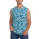 thumbnail image 1 of Fotbe Beautiful Floral Men's Camiseta sin Mangas Estampada para Hombres, Playera Casual para Gimnasio, Entrenamiento, Playa-Large, 1 of 7