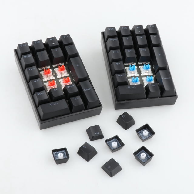 fastboy K23 Mini Pavé Numérique Rétroéclairé à DEL Pavé Numérique USB-C Bureau Maison Usage Commutateurs Bleus à 21 Touches Commutateurs Rouges