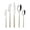 Gold, variant on Gold Stainless Steel Twisted Handle Cutlery Set With Embossed Floral Design, 5-Piece Steak Knife Fork Spoon Set For Dining, Kitchen, Restaurant, Home, 8.86X0.79X0.39In, 0.40Lb