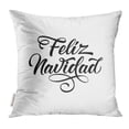 thumbnail image 1 of RYLABLUE Black Christmas Feliz Navidad Lettering White Beautiful Calligraphic Throw Pillowcase Cushion Case Cover, 1 of 1