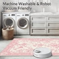 thumbnail image 5 of ODIKA 8'x10' Machine Washable Non-Slip Area Rug, Lush Colorful Foliage Display High Traffic Rug, Pink, 24040, 5 of 7