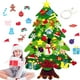 thumbnail image 1 of Árbol de Navidad de fieltro para hacer tú mismo, árbol de Navidad de fieltro para hacer tú mismo con 30 adornos navideños para la parte superior del árbol y cadena de luces para colgar en, 1 of 8