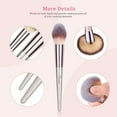 thumbnail image 3 of USTAR Makeup Brushes 18Pcs Makeup Brush Set, Premium Synthetic Contour Concealers Foundation Powder Eye Shadows Makeup Brushes Kit 2 PCS Silicone Face Mask Brush &4 Blender Sponge &1 Brush Cleaner, 3 of 8