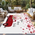 thumbnail image 2 of Valentine's Day Outdoor Rug for Patio/Deck/Porch, Non-Slip Large Area Rug 5 x 8 Ft, Pink Love Heart Truck Floral Romantic Indoor Outdoor Rugs Washable Area Rugs, Reversible Camping Rug Carpet Runner, 2 of 8