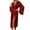 Red, variant on CAIXIA Bathrobes For Women Long Length Zipper Elegant Long Sleeve Womens Robe Featuring Sophisticated Lapel Design And Adjustable Tie Belt For Home Wear