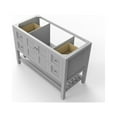 thumbnail image 2 of Castello USA 48" Alicia Gray Wood Vanity Base with Chrome Handles, 2 of 6